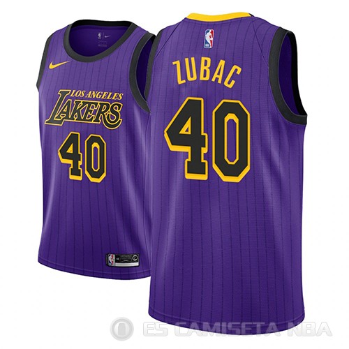 Camiseta Ivica Zubac #40 Los Angeles Lakers Ciudad 2018 Violeta - Haga un click en la imagen para cerrar